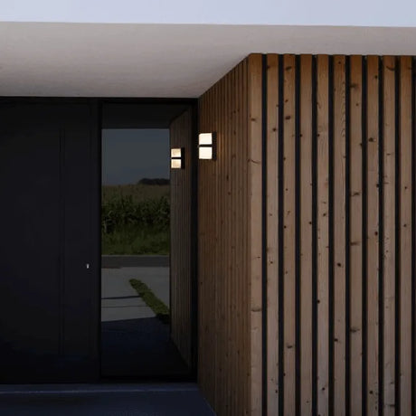 Buitenlamp zwart led Stella gevelverlichting donkergrijs gevelverlichting 19 cm - FOIR