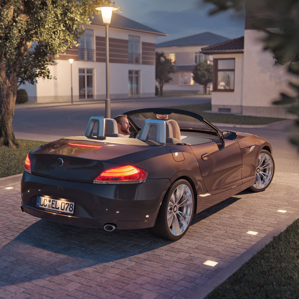 Grondspot overrijdbaar vierkant led baksteen IP67 10 x 10 cm 230V