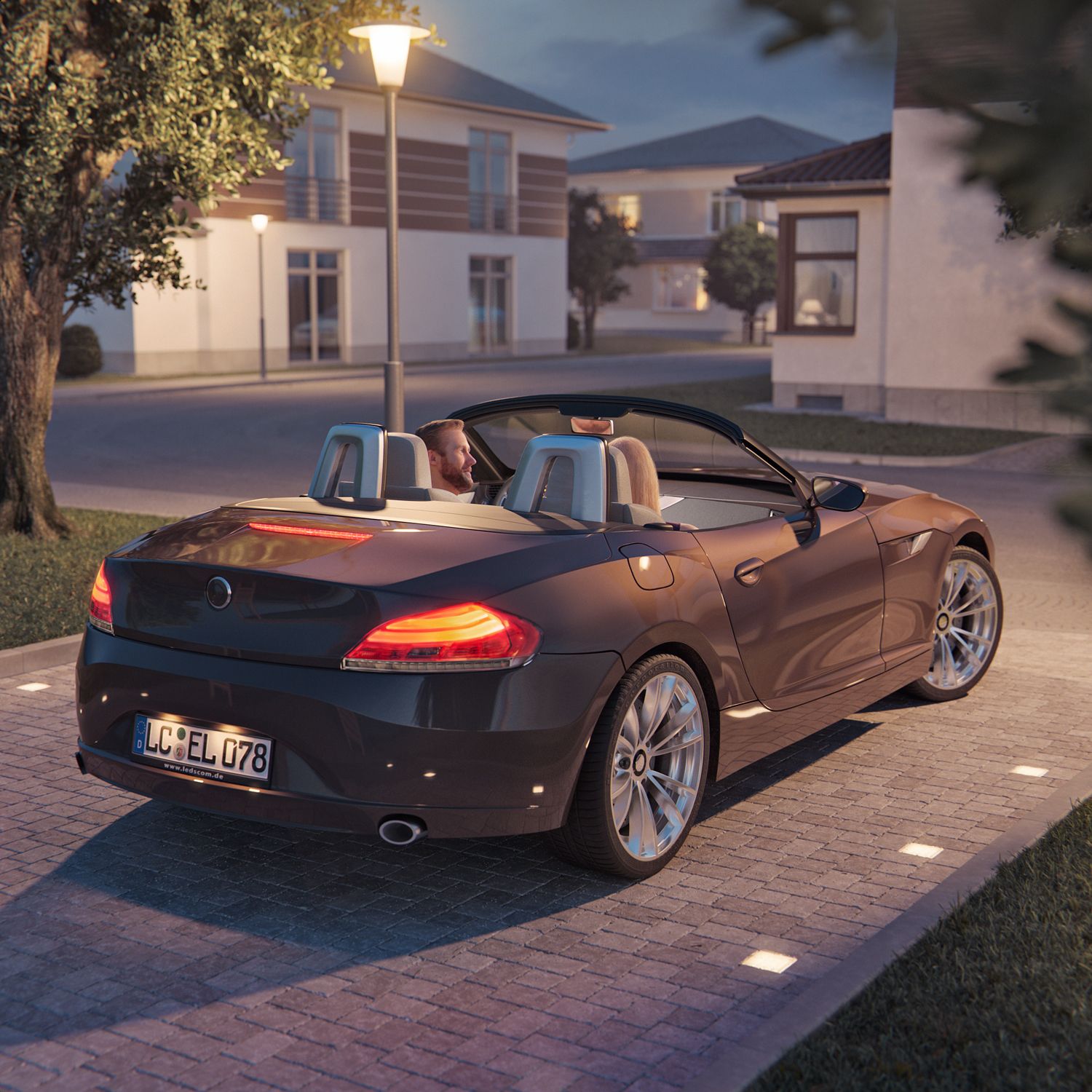 Grondspot overrijdbaar vierkant led baksteen IP67 10 x 10 cm 230V