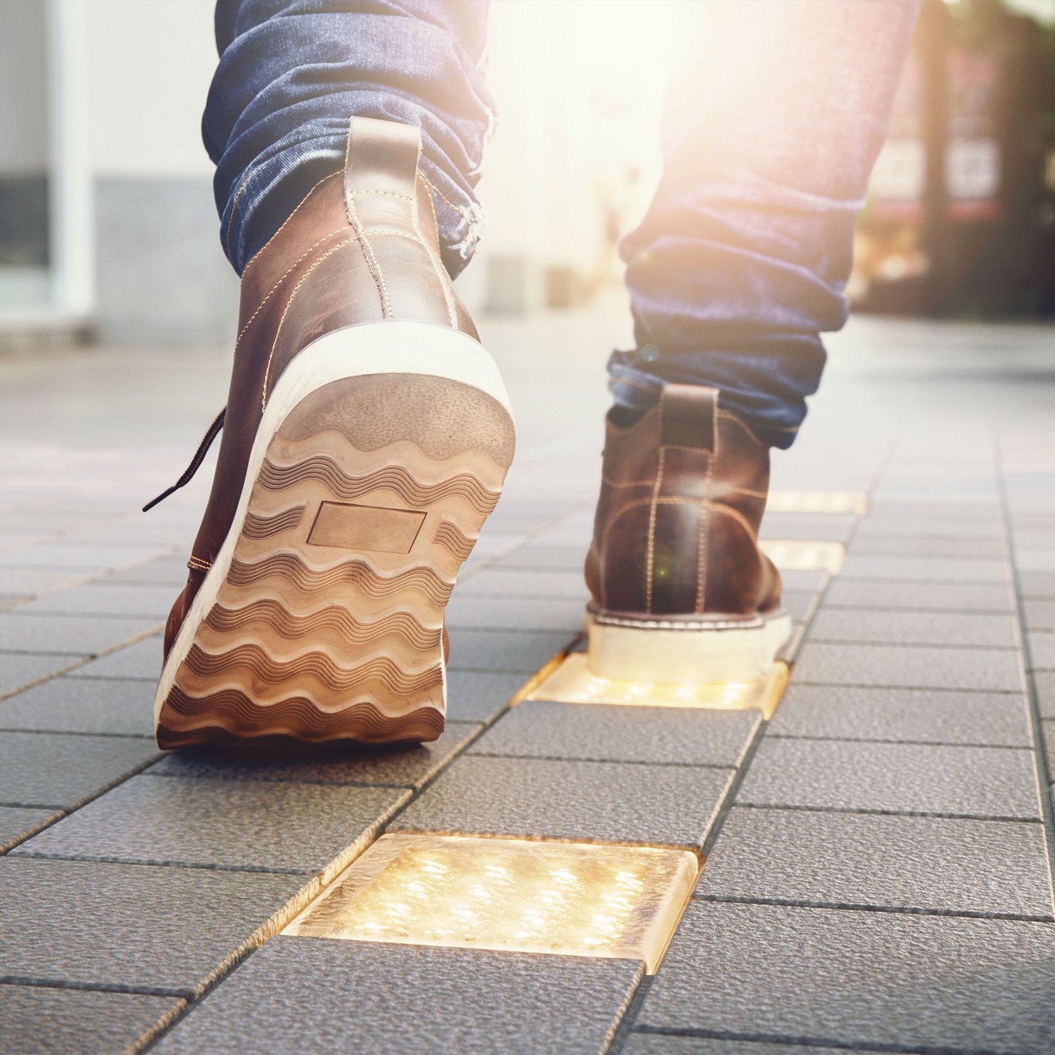 Grondspot overrijdbaar vierkant led baksteen IP67 10 x 10 cm 230V