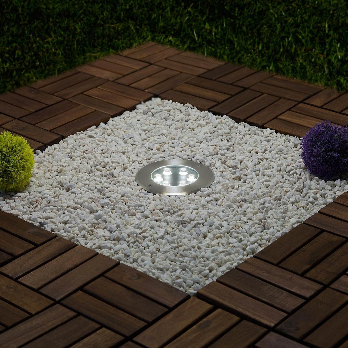 Grondspot Rond 7W zilver 2700K 'Ford' led