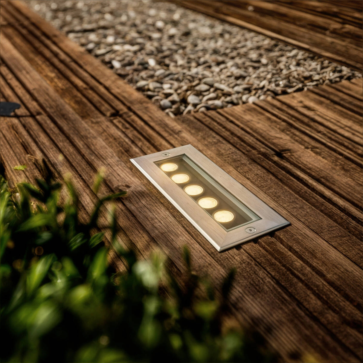 Grondspot led rechthoek 5W led warm wit 3000K 230V