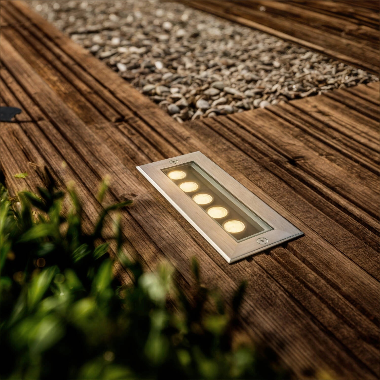 Grondspot led rechthoek 5W led warm wit 3000K 230V