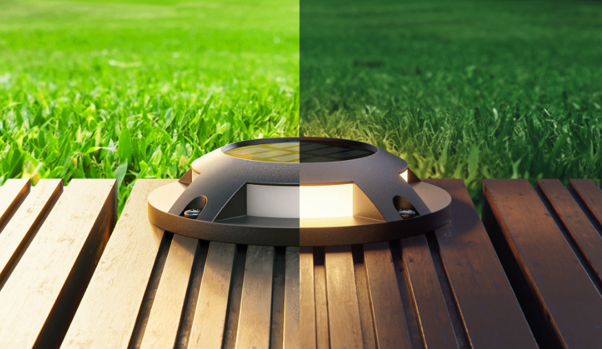 Looppad verlichting op zonne energie rond draadloos 12 cm