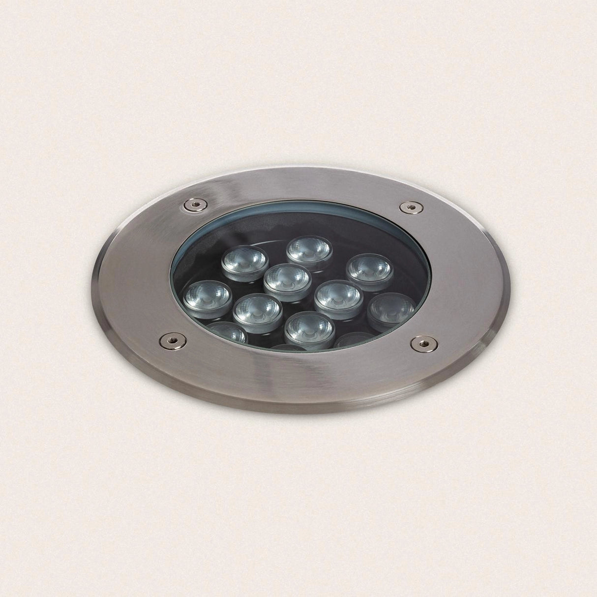 Grondspot Rond 12W zilver 2700K 'Ford' led 230v