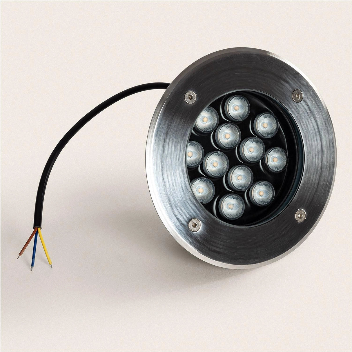 Grondspot Rond 12W zilver 2700K 'Ford' led 230v