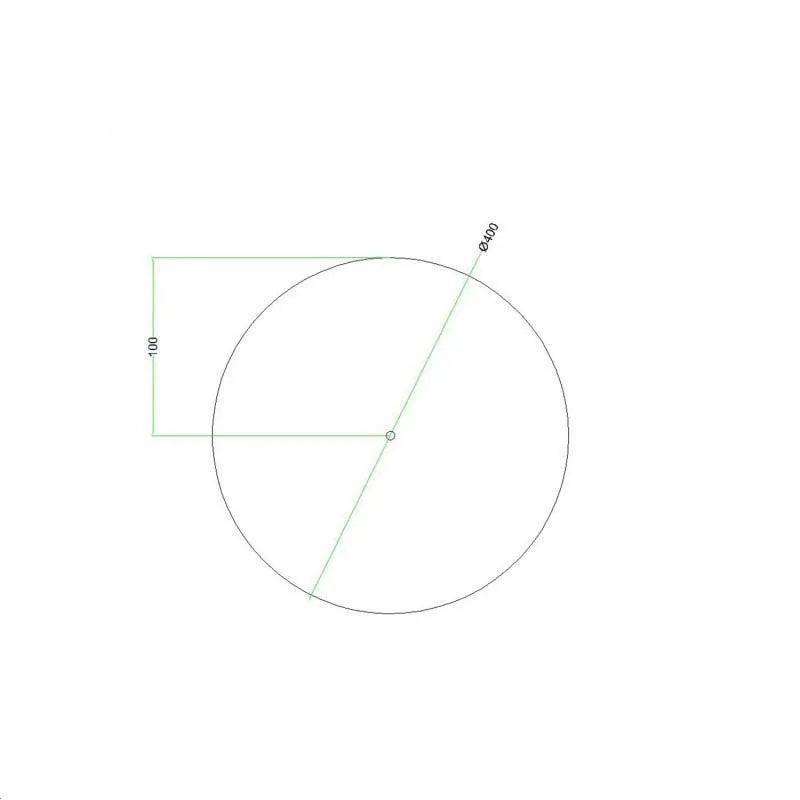 Grote plafondkap zwart met 1 uitgang rond 40cm - FOIR