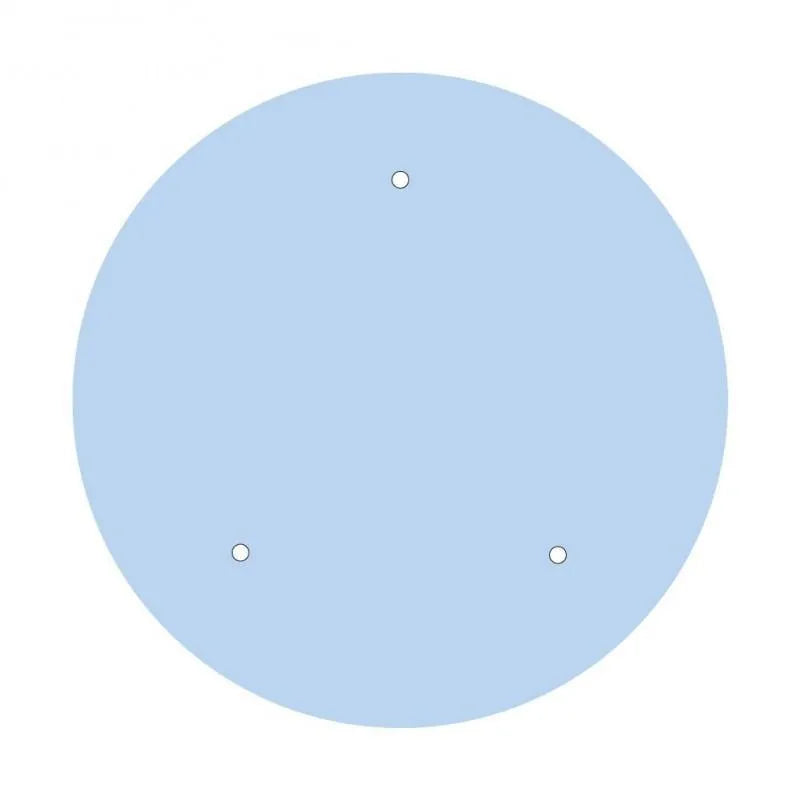 Grote plafondkap lichtblauw 3 uitgangen 40 cm - FOIR