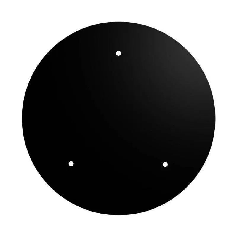 Grote plafondrozet zwart 3 uitgangen 40 cm - FOIR