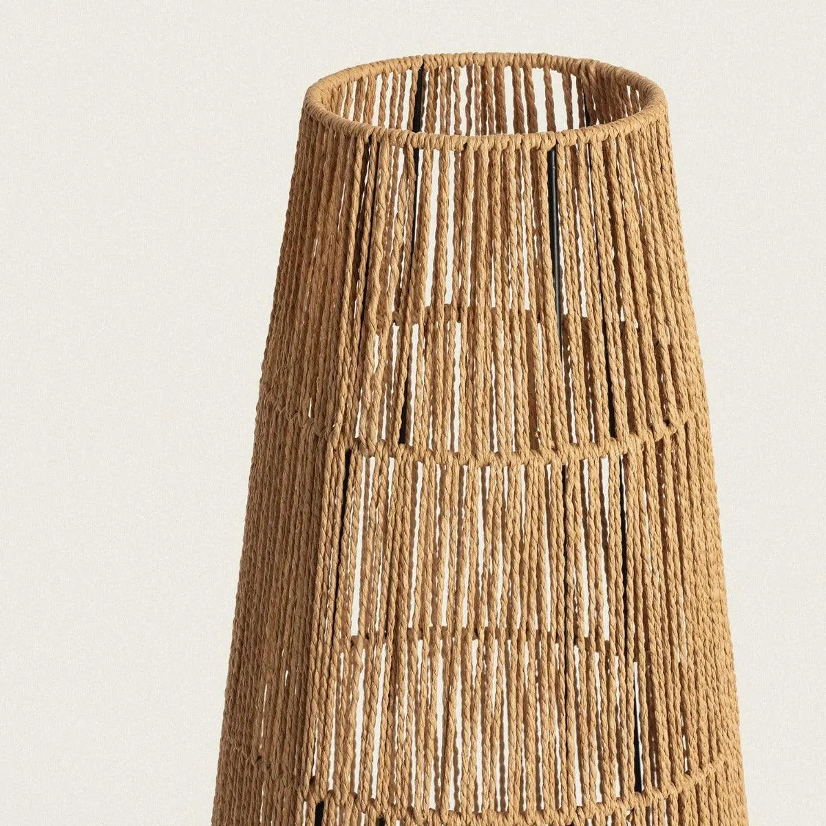 Staande vloerlamp Rotan gevlochten E27 'Varden' 100 cm - FOIR