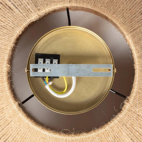 Plafondlamp bruin touw met E27 fitting modern 'Yorrick' - FOIR