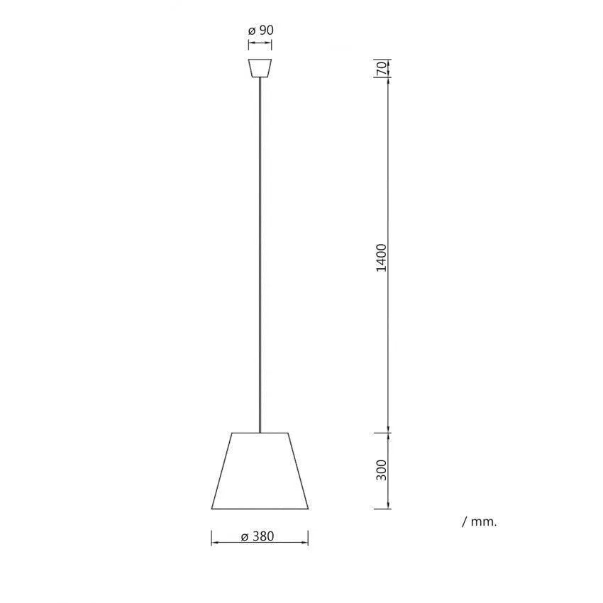 Hanglamp 'Bonny' gevlochten rotan E27 fitting modern 420mm - FOIR
