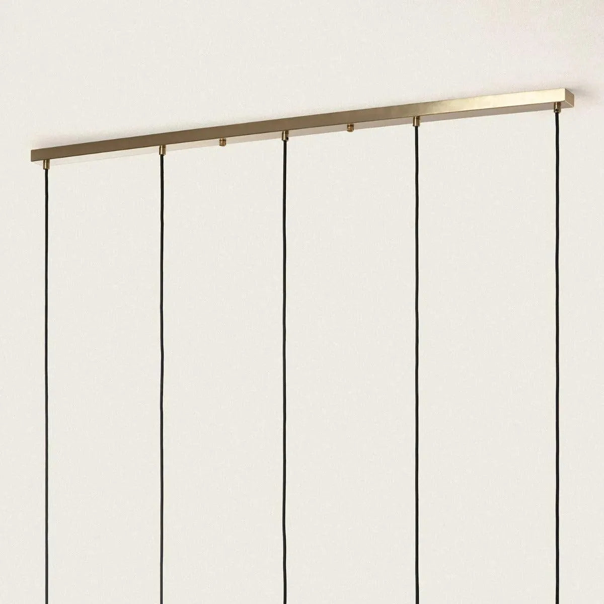 Hanglamp goud en opaalglas met 5 kappen 'Mono 5' - FOIR