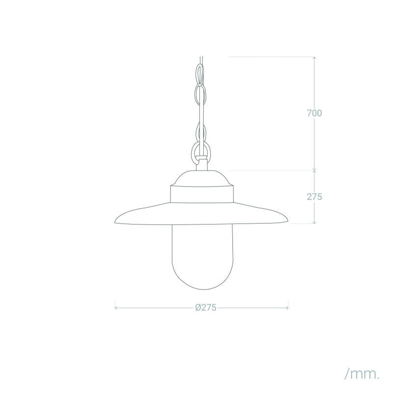 Hanglamp industrieel buiten E27 cortenstaal kleur