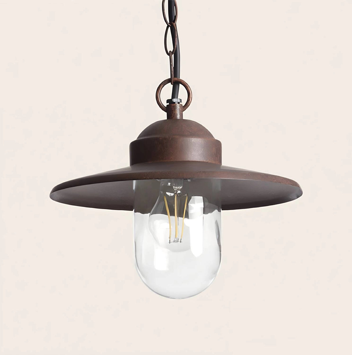 Hanglamp industrieel buiten E27 cortenstaal kleur