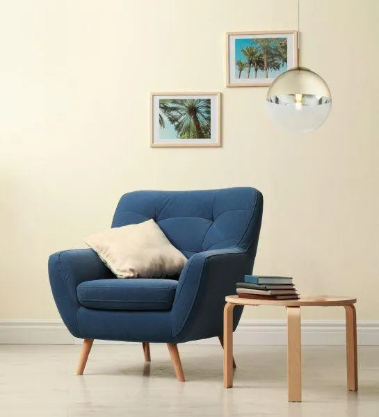 Hanglamp glas goud 'Varus' glanzend goud doorzichtig glas 250mm - FOIR