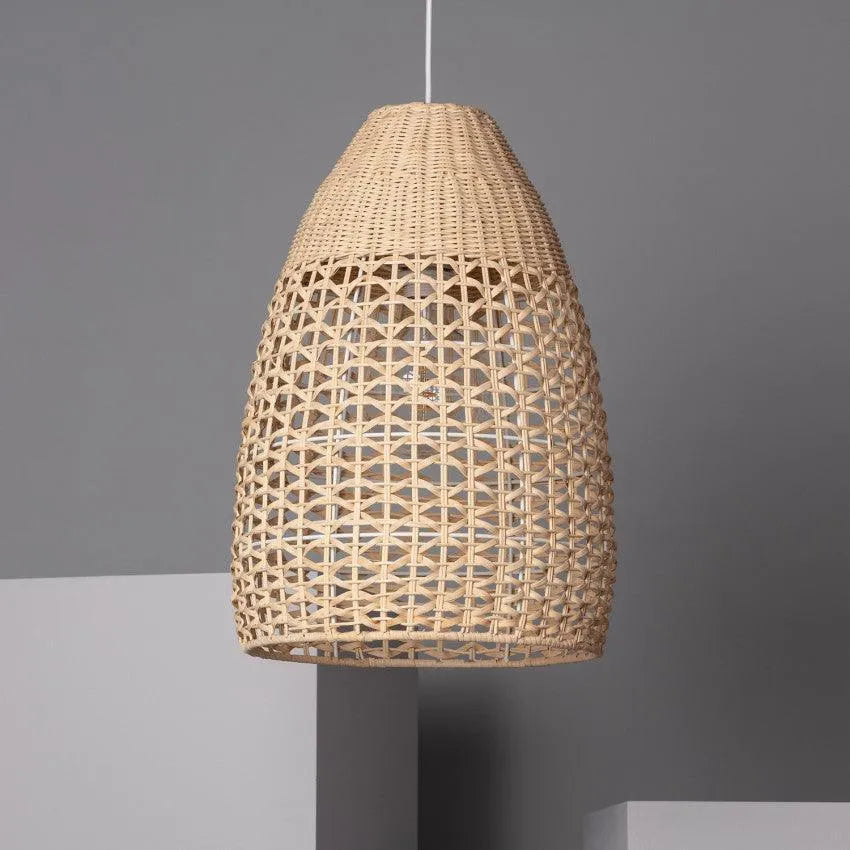 Hanglamp rotan modern 'Tinan' E27 fitting modern gevlochten led lamp 32 cm - FOIR