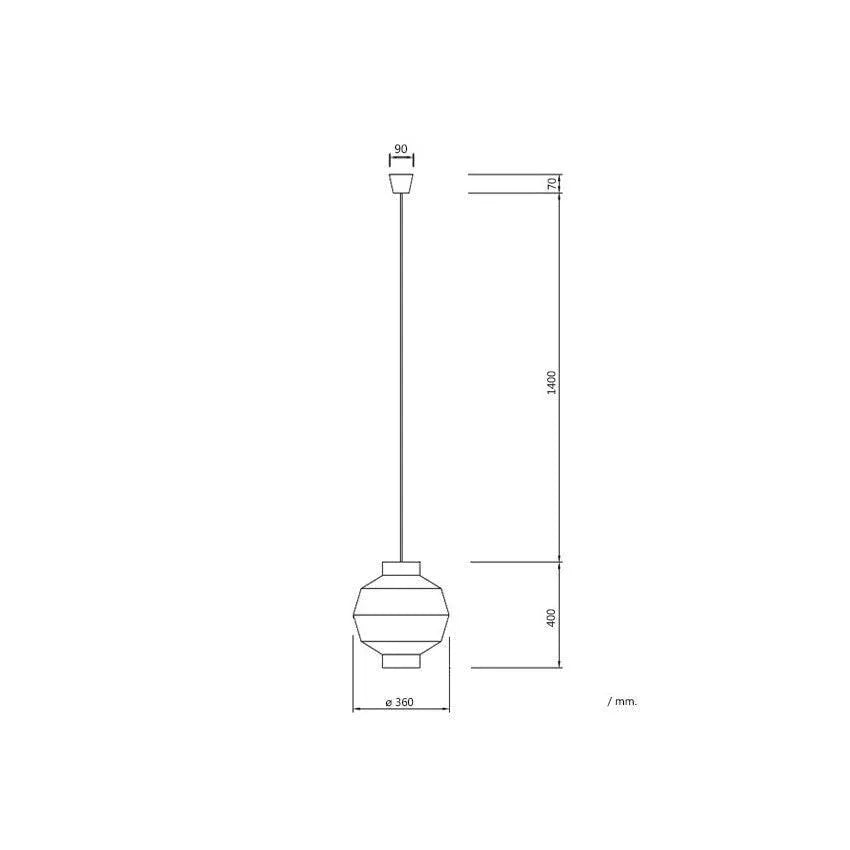 Hanglamp gevlochten 'Sahara' touw modern e27 fitting 36 cm - FOIR