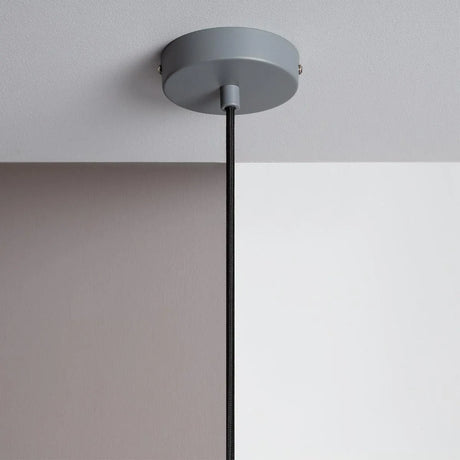 Hanglamp design 'Mawa' e27 fitting metaal hout grijs 260mm - FOIR