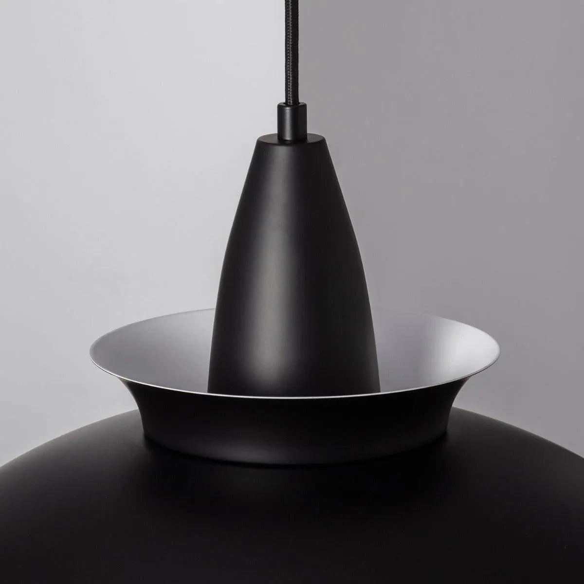 Retro design hanglamp led zwart wit e27 fitting