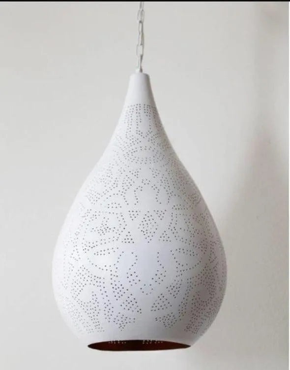 Hanglamp wit goud filigrain modern E27 fitting marokkaanse hanglamp