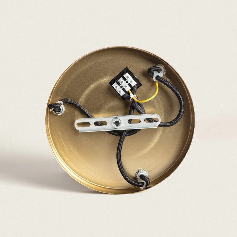 Hanglamp glas gekleurd rond 3x e27 fitting