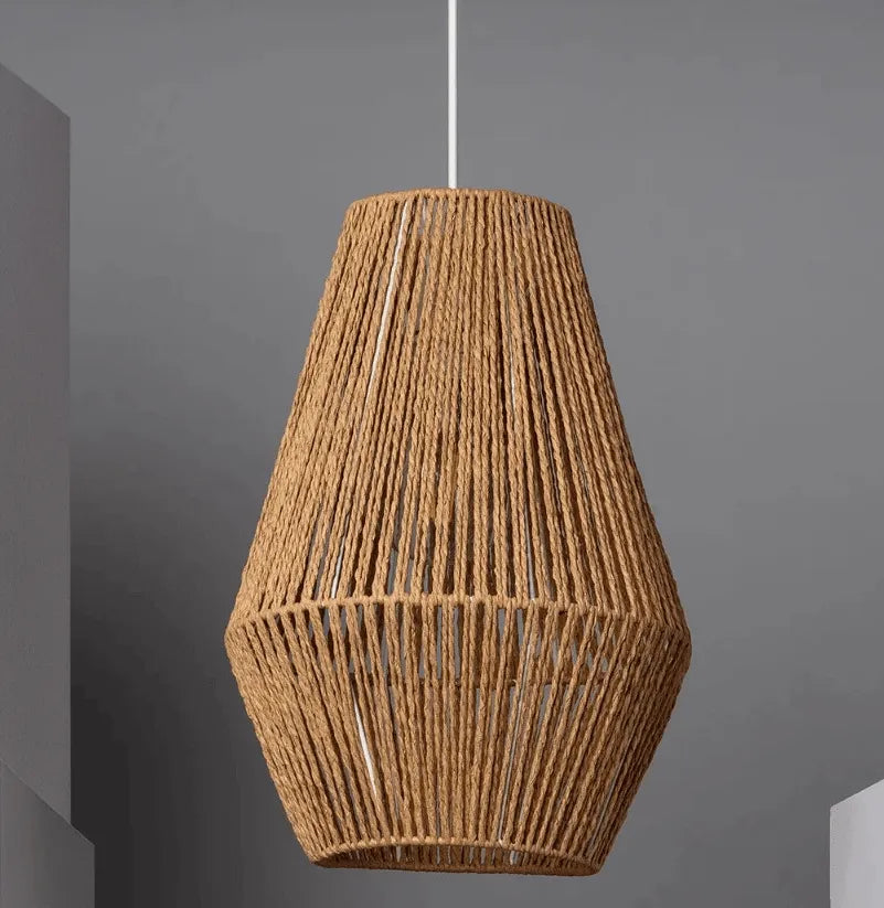 Hanglamp gevlochten papier E27 fitting 'George' 30 cm - FOIR