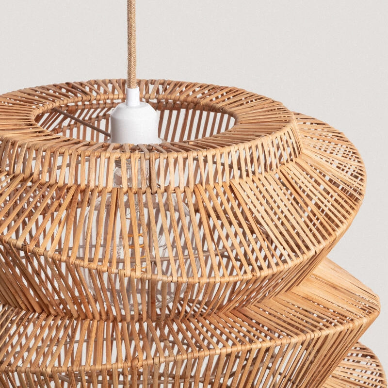 Rotan hanglamp Hout e27 fitting 50 cm