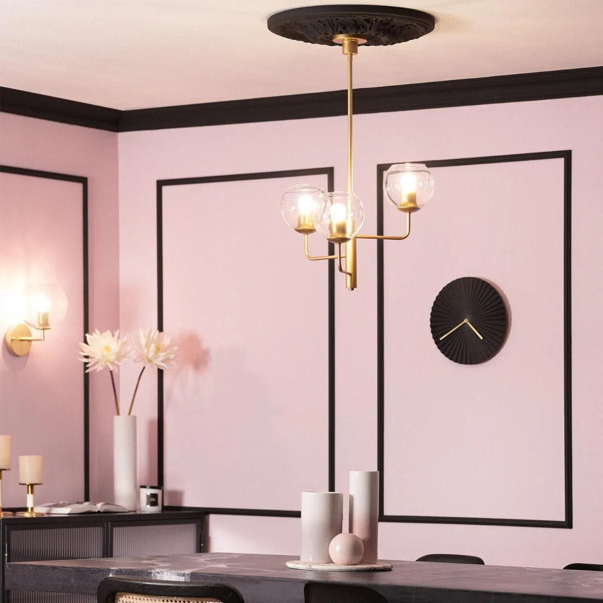 Kroonluchter goud modern 'Tubri' Hanglamp E14 fitting 500mm - FOIR