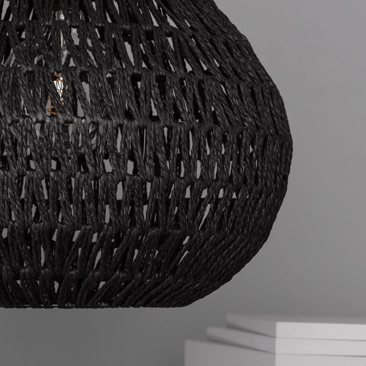 Stoffen snoer touw lamp e27 fitting rond