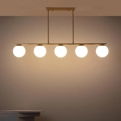 Hanglamp messing modern 'Bokor' e27 fitting opaal glas 115cm - FOIR