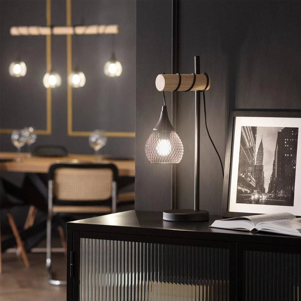 Tafellamp e14 fitting metaal design lamp