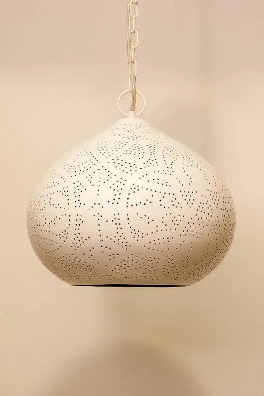 Hanglamp modern wit bladgoud e27 fitting 230mm modern