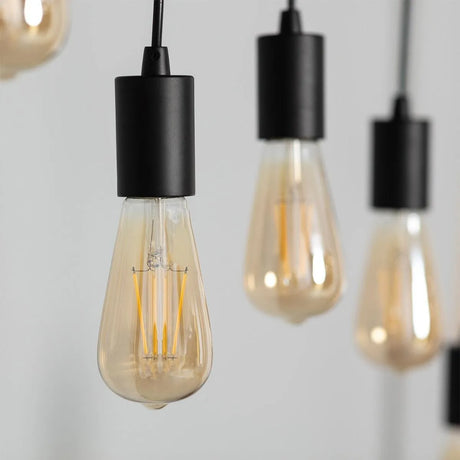 Hanglamp houten balk led lamp e27 fitting voor boven de eettafel