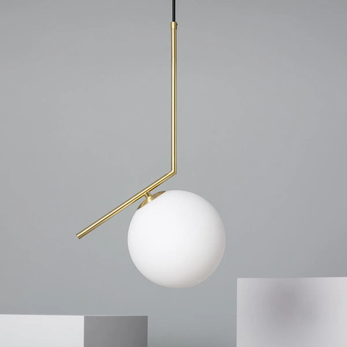 Messing opaal glas e14 fitting hanglamp