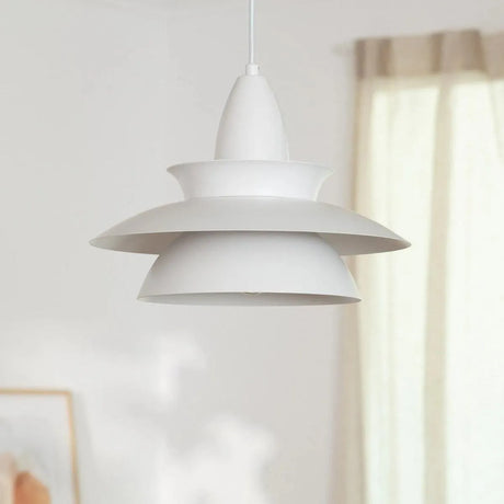 Hanglamp wit retro 'Bally' metaal E27 34 cm - FOIR