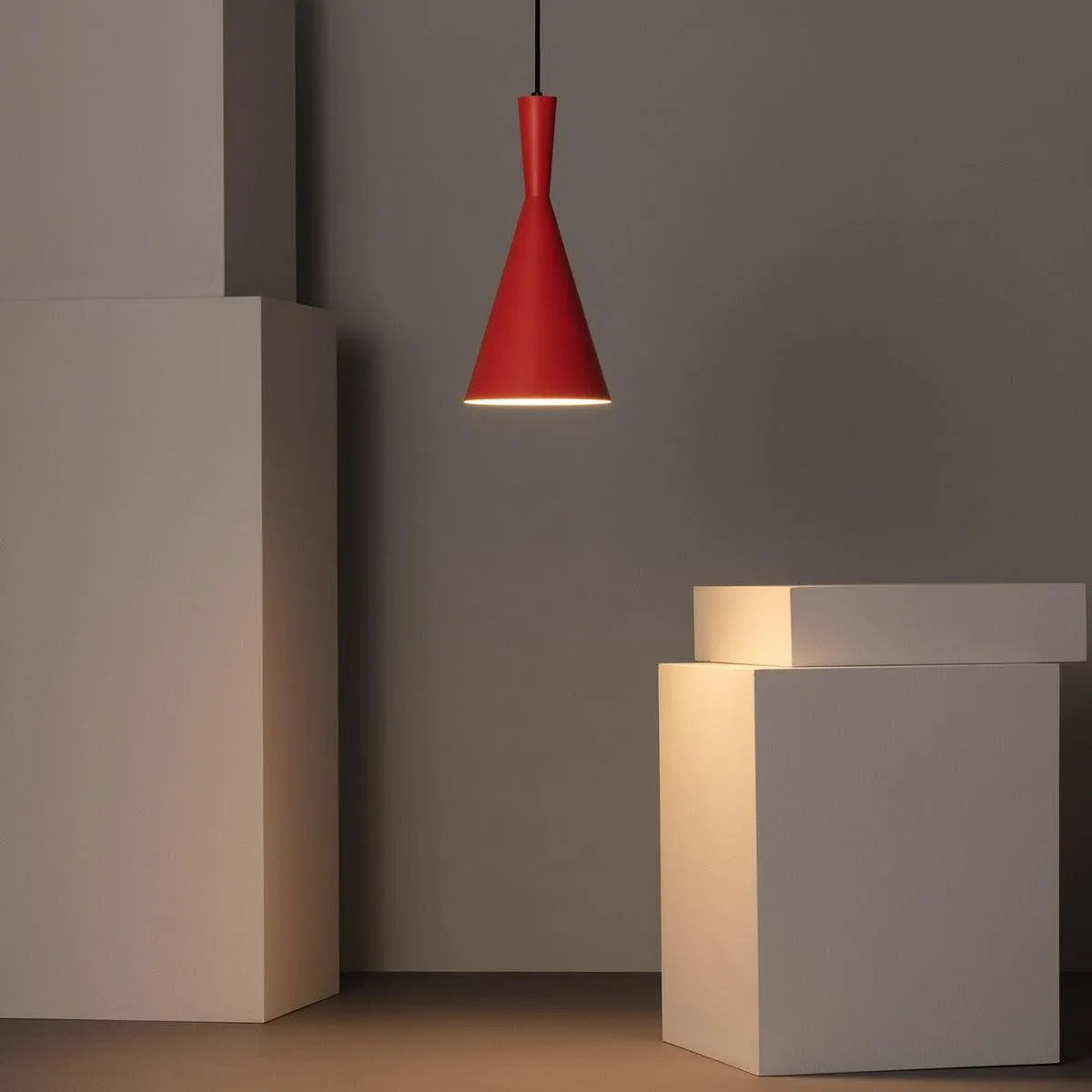 Rode hanglamp retro metaal led lamp