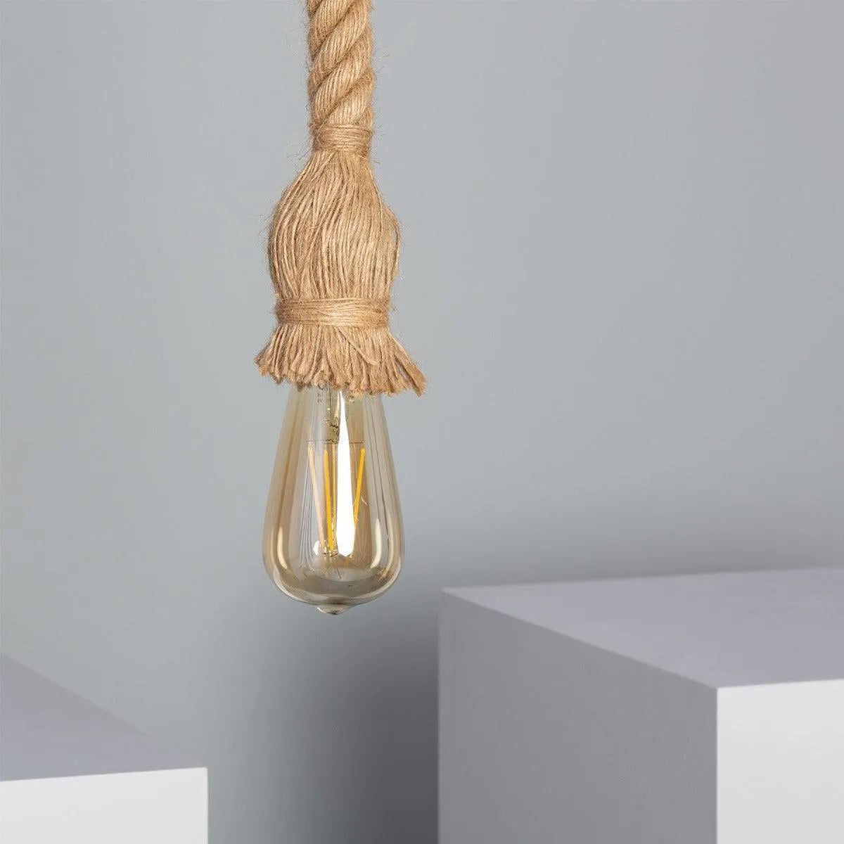 Scheepstouwlamp hanglamp 'Poseidon' touwlamp E27 150cm - FOIR