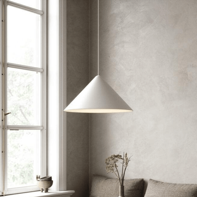 WItte hanglamp groot 'Nono' E27 fitting rond 49 cm DFTP - FOIR