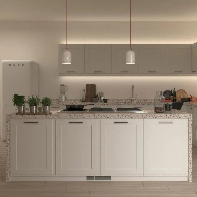 Keramiek hanglamp glad design modern lampenkap