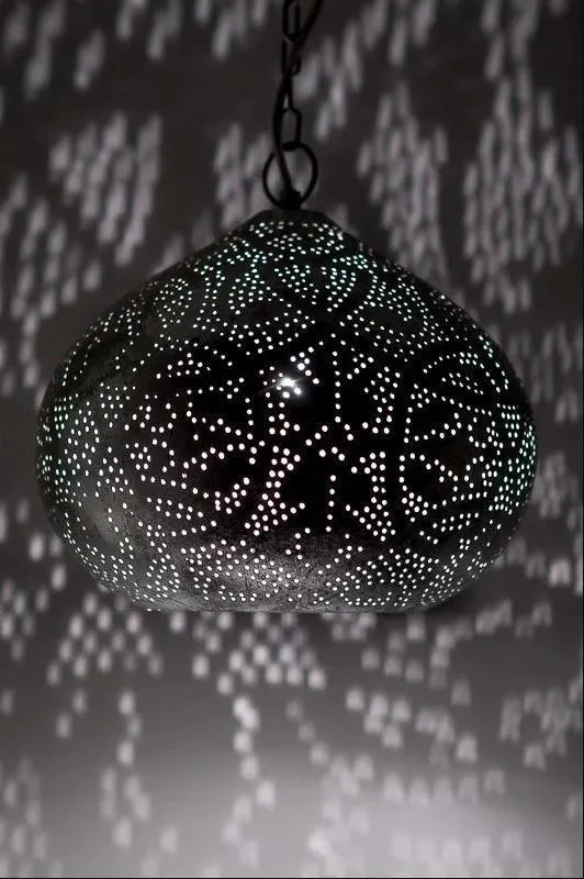 Hanglamp marokkaans E27 fitting handgemaakt zilver