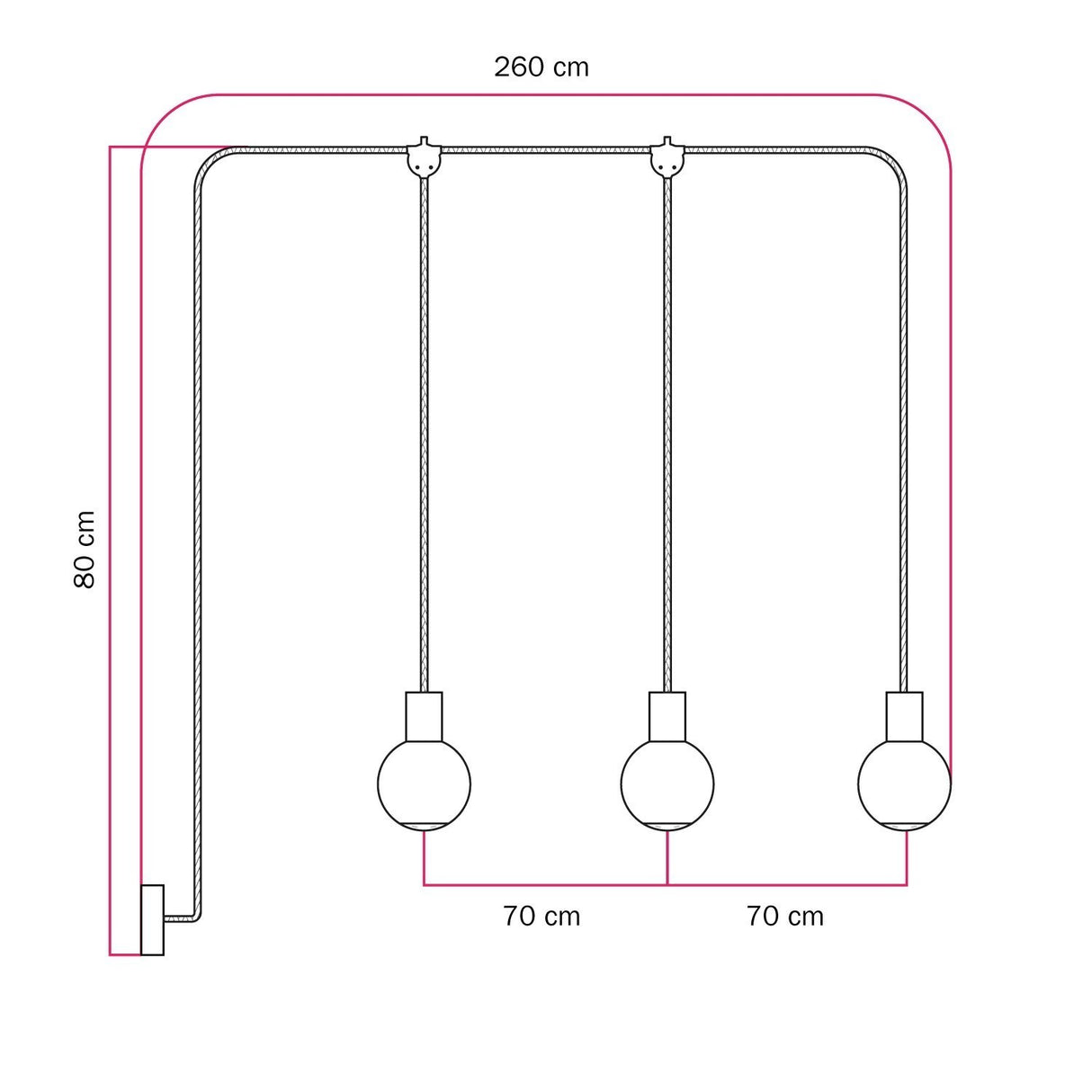 Hanglamp buiten 'Onbreekbare Bal' 3x E27 IP65 (met led)