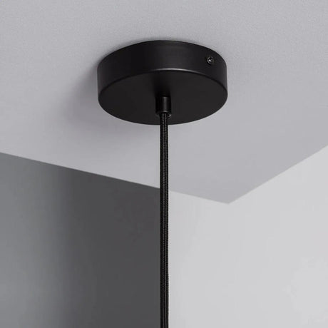 Hanglamp goud met E27 fitting en zwarte gedraaide kabel 'Arpin' 35 cm - FOIR