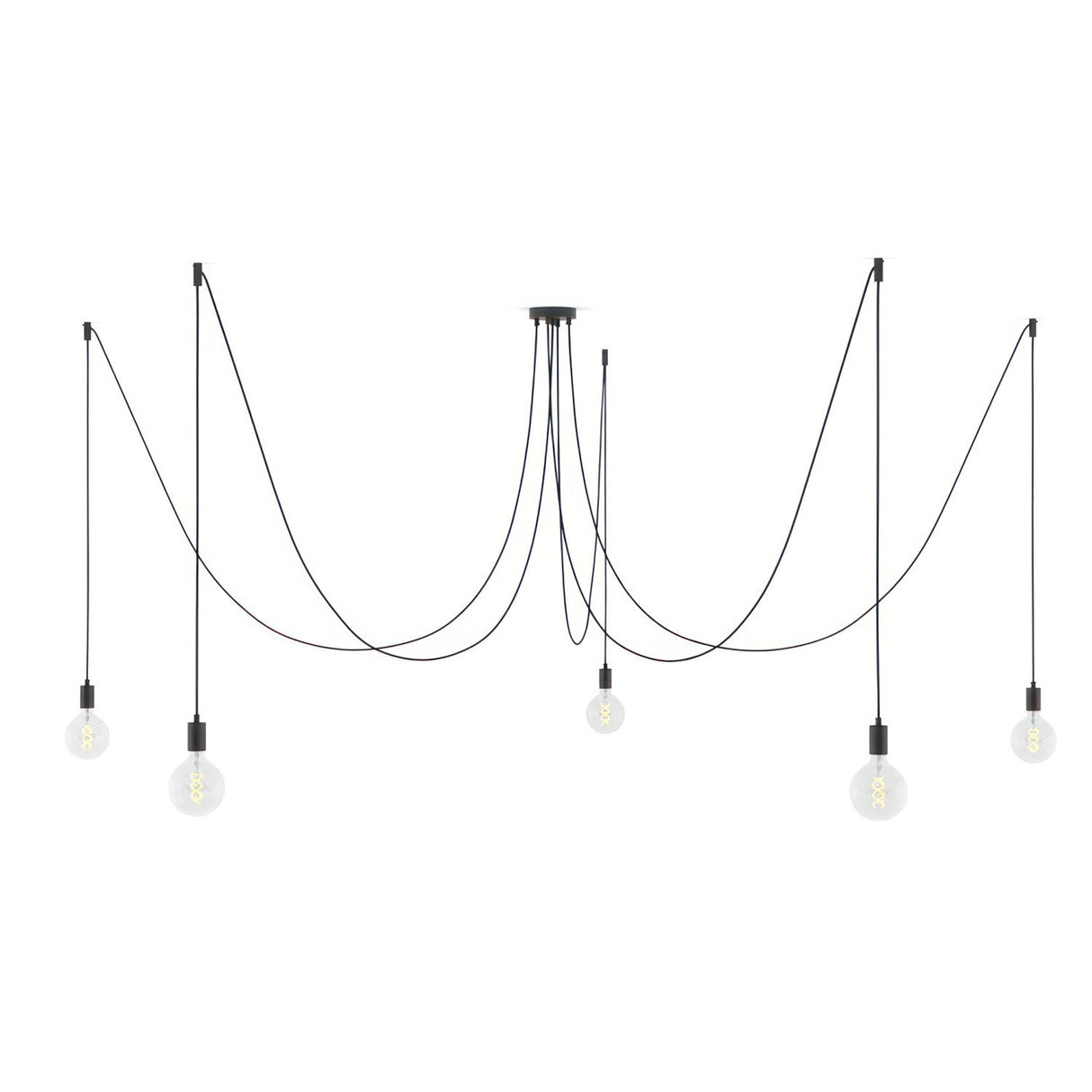 Hanglamp 5 losse fitting Spider E27 set