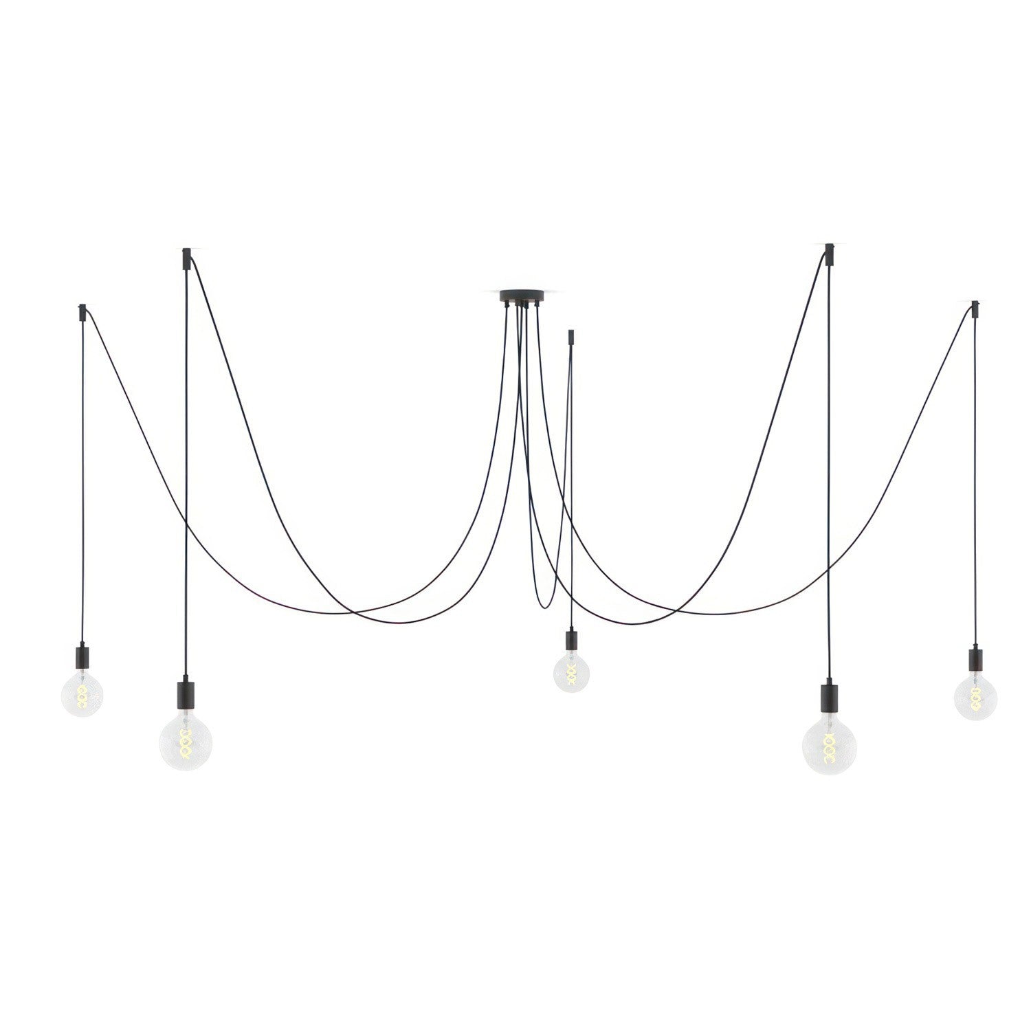 Hanglamp 5 losse fitting Spider E27 set