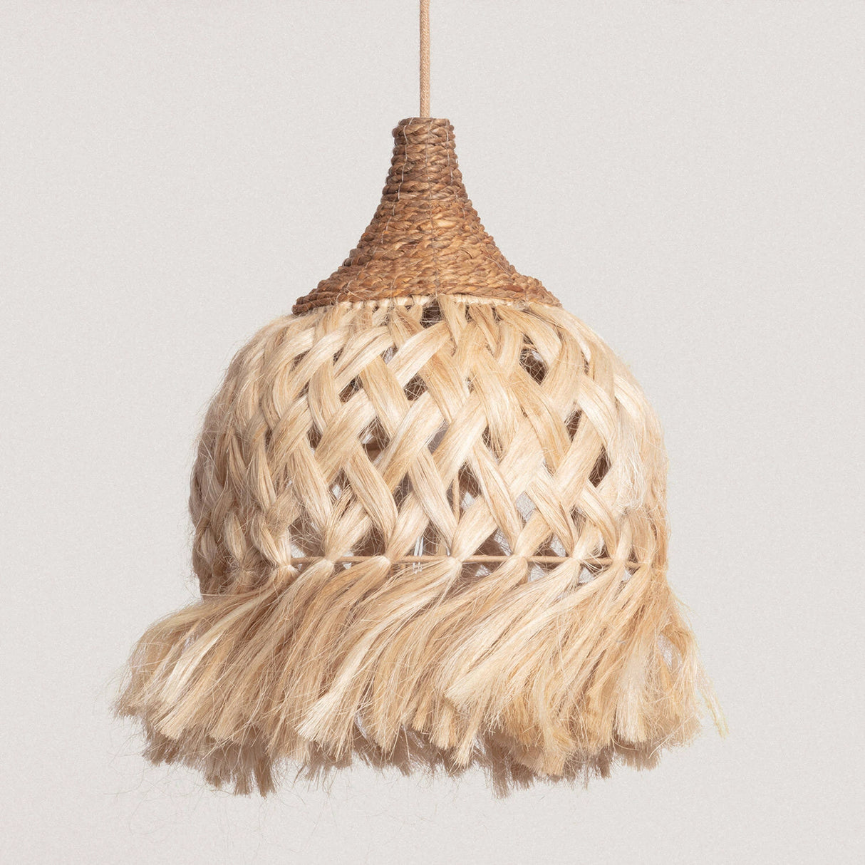 Hanglamp Rotan Rami gevlochten e27 fitting 30 cm