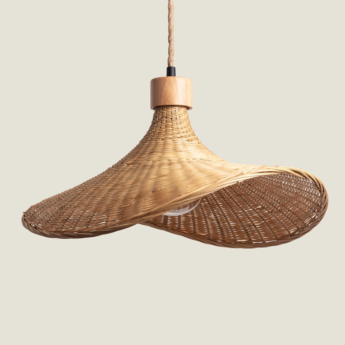 Hanglamp Rotan led lamp Katma 52 cm