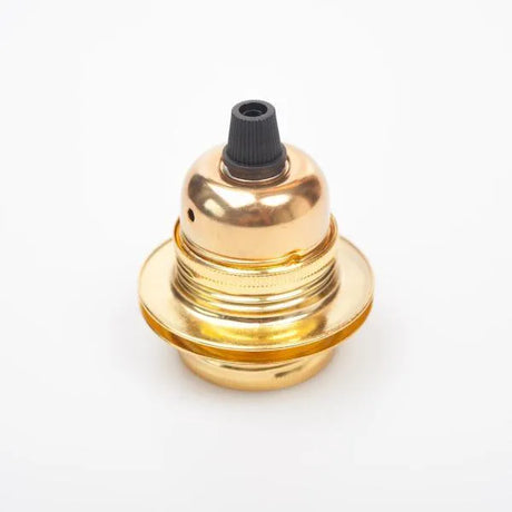 Helder messing fitting E27 met lampenringen