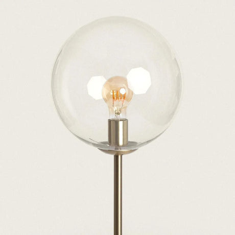 vloerlamp goud met glazen kap e27 fitting