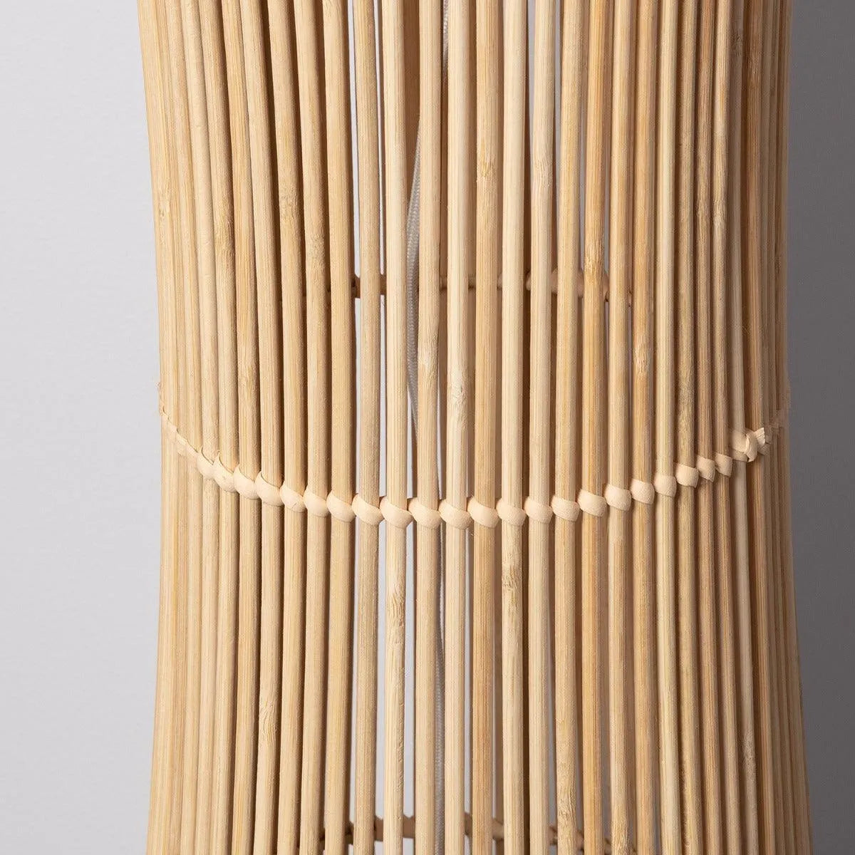 Vloerlamp hout 'Mandy' 2x E27 fitting open ontwerp 118 cm - FOIR